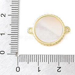 Brass & Natural White Shell Connector Charms&nbsp;SH-CBA6938-17G-01