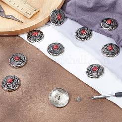 1-Hole Alloy & Cat eye Turquoise Decorative Rivets&nbsp;FIND-GF0004-53B