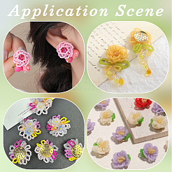 Brass Studs Earring Findings&nbsp;KK-BBC0019-01G-03