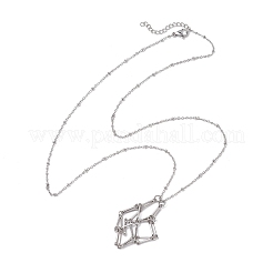 Non-Tarnish 3Pcs 3 Sizes Stainless Steel Braided Chain Macrame Pouch Empty Stone Holder Pendant Necklace Making&nbsp;NJEW-JN04957-02