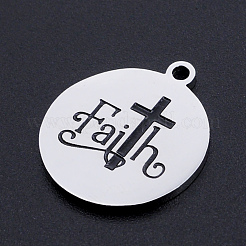Non-Tarnish 201 Stainless Steel Etched Charms&nbsp;STAS-N090-JN806