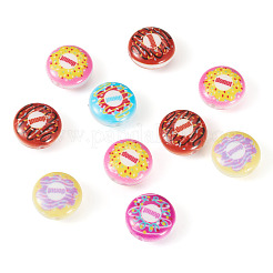 10Pcs Printed Opaque Acrylic Beads&nbsp;MACR-TA0002-45