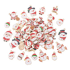 60Pcs 20 Styles Christmas Alloy Enamel Pendants&nbsp;ENAM-TA0003-25