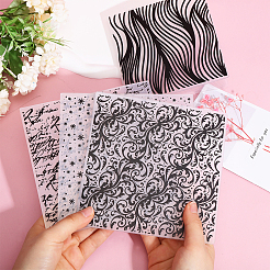 4Pcs 4 Styles Transparent Clear Plastic Embossing Template Folders&nbsp;AJEW-GL0002-20