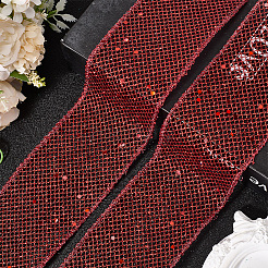 9M Sparkle Polyester Mesh Ribbon with Paillettes&nbsp;OCOR-WH20012-15F