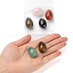 6Pcs 6 Style Natural Mixed Gemstone Pendants&nbsp;G-LS0001-73