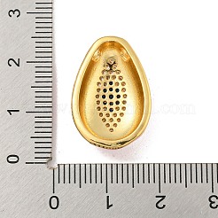 Rack Plating Brass Micro Pave Cubic Zirconia Pendants&nbsp;KK-P277-28G