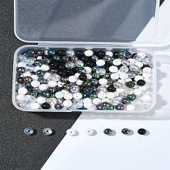 350Pcs 7 Colors Transparent & Opaque Acrylic Beads&nbsp;MACR-FS0001-82