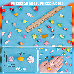 54Pcs Opaque & Transparent Resin Pendants&nbsp;RESI-PH0002-66