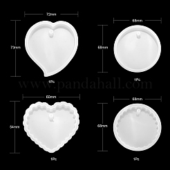 4Pcs 4 Style Pendant Silicone Molds&nbsp;DIY-LS0003-18