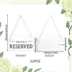 12Pcs Rectangle Acrylic Reserved Hanging Display Board&nbsp;AJEW-GA0009-78
