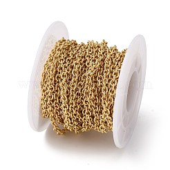 Brass Textured Link Chains&nbsp;CHC-H113-17G