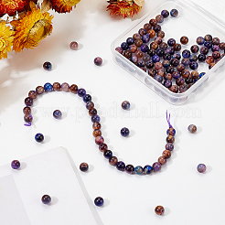 2 Strands Natural Galaxy Tiger Eye Beads Strands&nbsp;G-OC0002-76