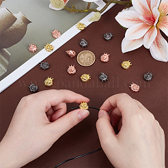 18Pcs 3 Colors Lion Head Alloy Beads&nbsp;FIND-OC0013-63