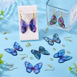DIY Butterfly Wings Epoxy Resin Dangle Earring Making Kits&nbsp;DIY-TA0012-74