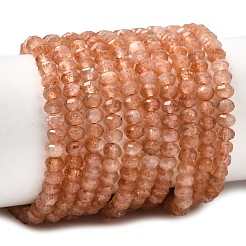 Natural Gold Sunstone Beads Strands&nbsp;G-K376-I06-3x4mm