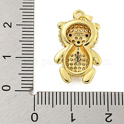 Brass Micro Pave Cubic Zirconia Pendants&nbsp;KK-R159-20A-G