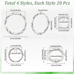 80Pcs 4 Styles Zinc Alloy Bead Frame&nbsp;FIND-SC0008-85