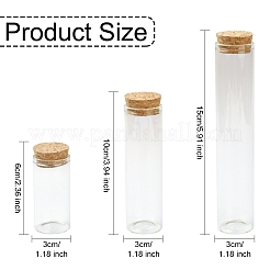 15Pcs 3 Styles Glass Cork Bottles Ornament&nbsp;DIY-YW0016-09
