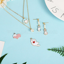 72Pcs 18 Style Alloy Enamel Pendants&nbsp;ENAM-CW0001-10