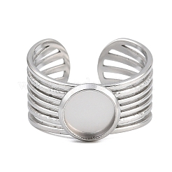 304 Stainless Steel Cuff Ring Components&nbsp;SA-CBA82C8-03A-P