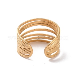 Ion Plating(IP) 304 Stainless Steel Multi Circles Open Cuff Ring for Men Women&nbsp;STAS-E168-03G
