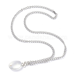 Dandelion Seed Wish Necklace for Teen Girl Women Gift&nbsp;NJEW-Z014-03P