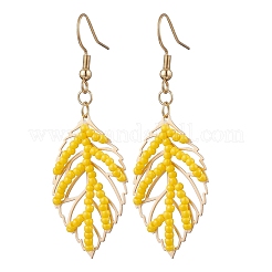 Handmade Glass Seed Beads Dangle Earrings&nbsp;EJEW-MZ00563