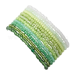 10Pcs Glass Seed Beads & Glass Beaded Stretch Bracelets for Women&nbsp;BJEW-MZ00267