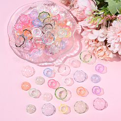 UV Plating Acrylic Bead Caps&nbsp;OACR-YW0002-39