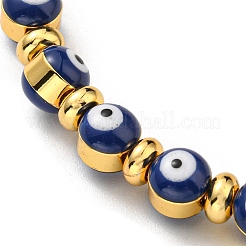 Evil Eye Enamel Beaded Bangles&nbsp;BJEW-G675-04G-01