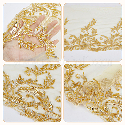 2 Yards Polyester Embroidery Flower Lace Trim&nbsp;DIY-WH0661-27D