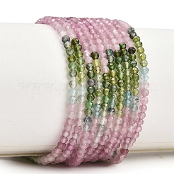 Gradient Color Natural Multicolor Tourmaline Beads Strands&nbsp;G-Z152-C01-2mm