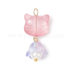 7Pcs Handmade Lampwork Pendants&nbsp;PALLOY-JF04245-02