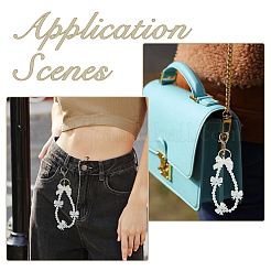 5Pcs 5 Styles Tibetan Style Alloy Keychains&nbsp;KEYC-HS0001-13