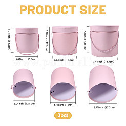 3Pcs 3 Sizes Column Cardboard Paper Bouquet Packing Boxes&nbsp;CON-BC0007-77A