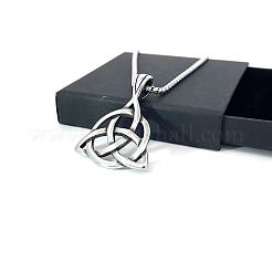 Vintage Stainless Steel Circle Triquetra/Trinity Knot Pendant Necklaces for Men and Women&nbsp;XL4137