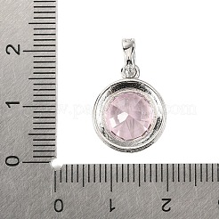 925 Sterling Silver Pave Cubic Zirconia Pendants&nbsp;STER-C015-01C-02