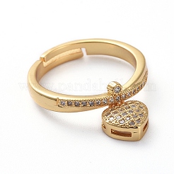 Adjustable Brass Finger Rings&nbsp;RJEW-G096-13G