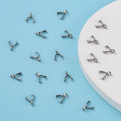 Non-Tarnish 201 Stainless Steel Pinch Bails&nbsp;X-STAS-E076-09