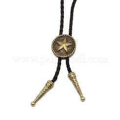 Flat Round with Star Laria Necklace for Men Women&nbsp;NJEW-WH0011-13AB