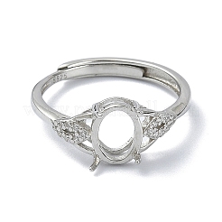 Adjustable 925 Sterling Silver Ring Components&nbsp;STER-K179-37P