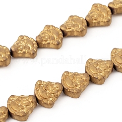 PVD Vacuum Plating Non-magnetic Synthetic Hematite Beads Strands&nbsp;G-F682-14-F