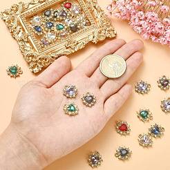 40Pcs 8 Colors Alloy Rhinestone Pendants&nbsp;RB-CJ0001-01