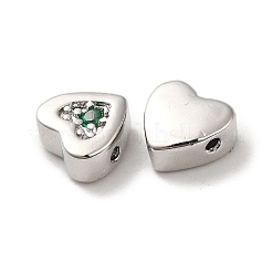Real Platinum Plated Brass Beads&nbsp;KK-H455-09P-03