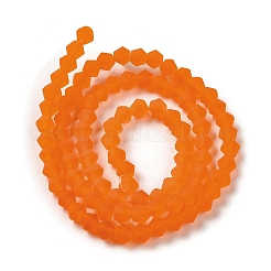 Imitate Austrian Crystal Frosted Glass Beads Strands&nbsp;GLAA-F029-TM4mm-B11