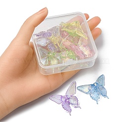 10Pcs UV Plating Rainbow Iridescent Transparent Acrylic Beads&nbsp;OACR-YW0001-43