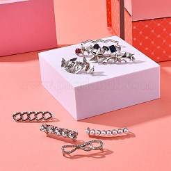 13Pcs 13 Styles Zinc Alloy Shoes Buckle Clips&nbsp;FIND-SZ0001-46P