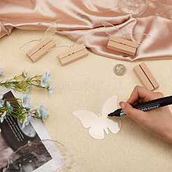 Transparent Acrylic Place Card & Wood Card Holder Set&nbsp;ODIS-WH0038-60
