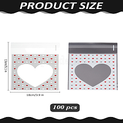 100Pcs Rectangle OPP Self-Adhesive Cookie Bags&nbsp;OPP-LP0001-03